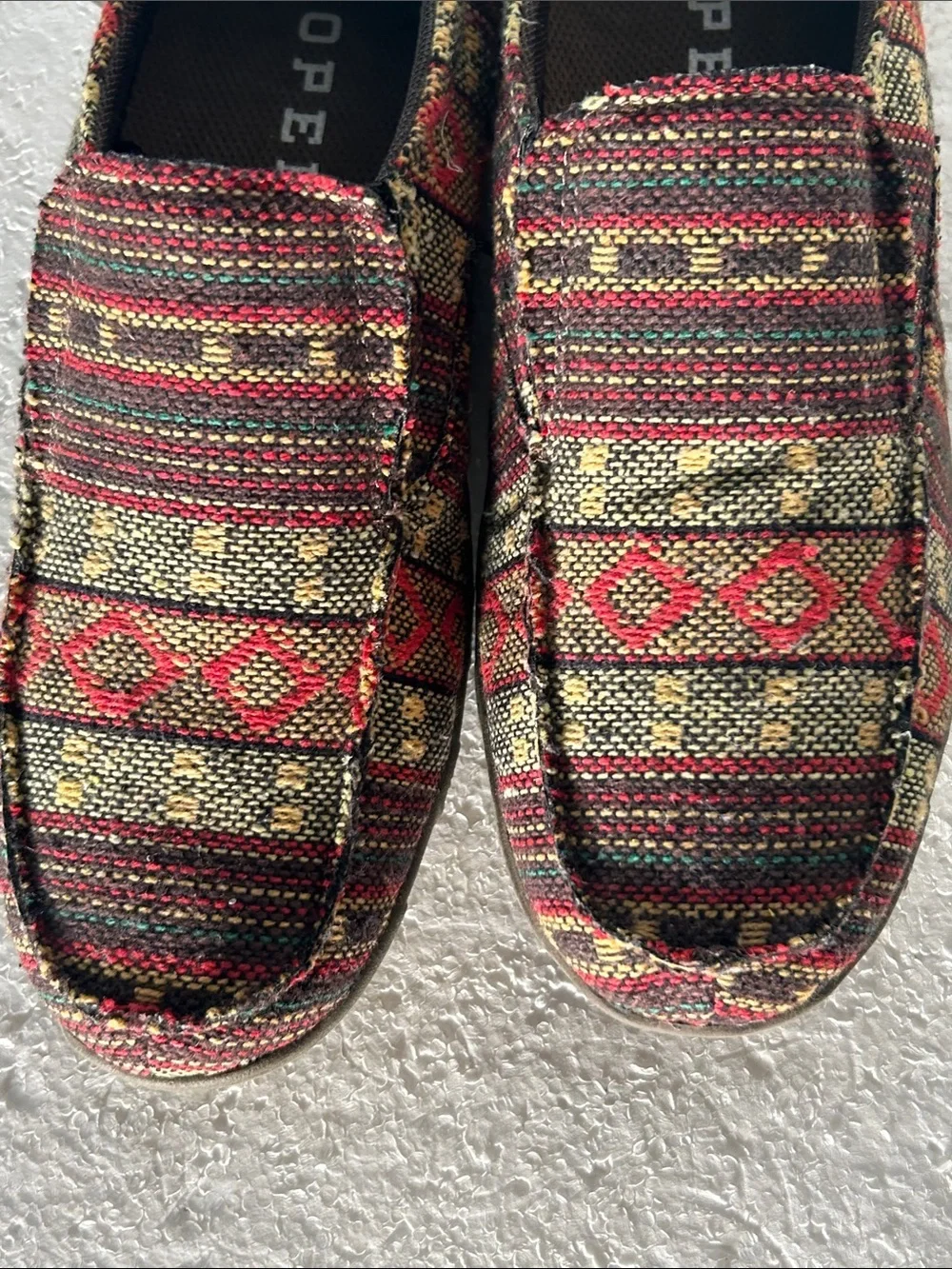 Roper SZ Mens 7.5 or Womens 9 Johnnie Southwestern Driving Moccasins Western